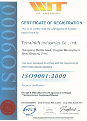 Terrainlift ISO9001-2000 Certificado